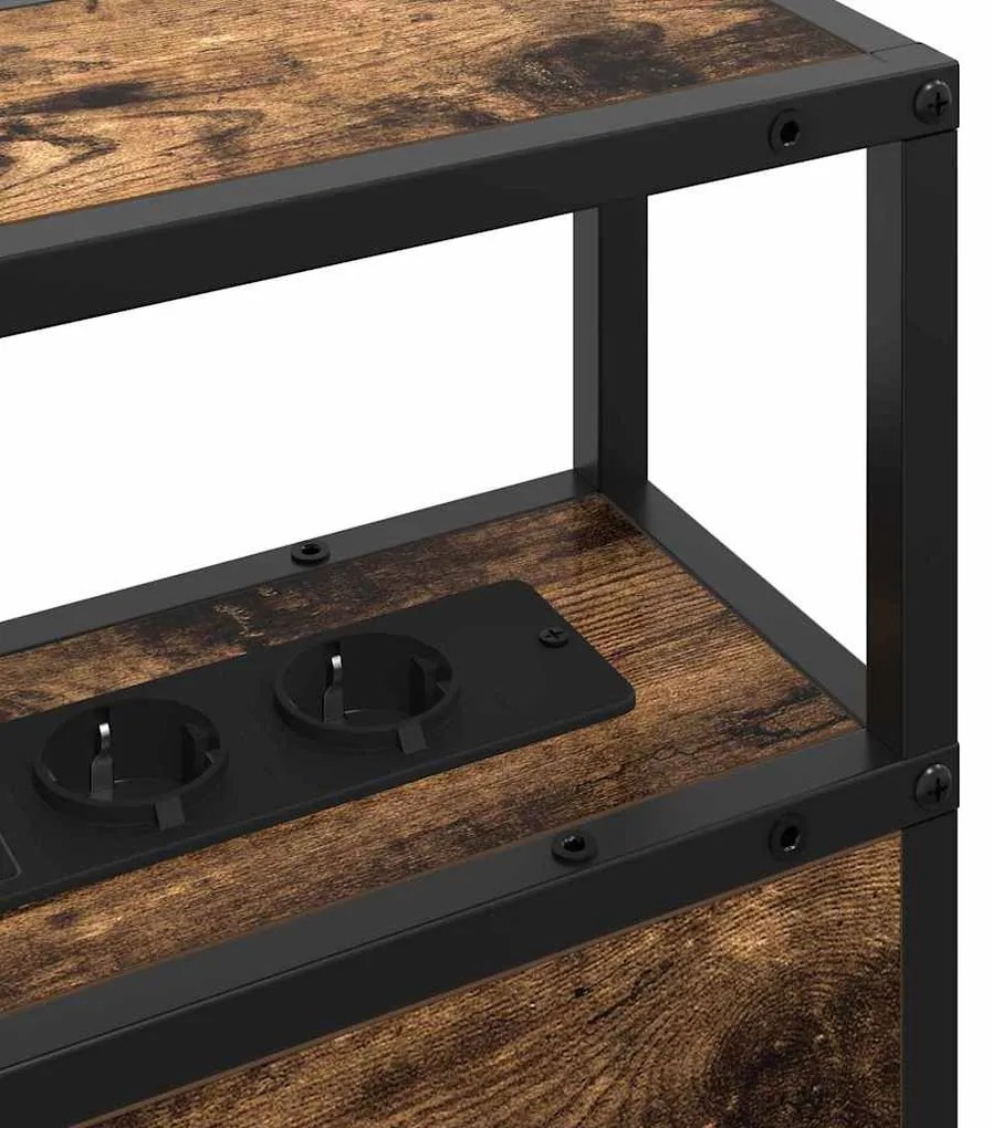 vidaXL Κεφαλάρι Αποθήκης Καπνιστή δρυς 100 cm Επεξεργασμένο ξύλο