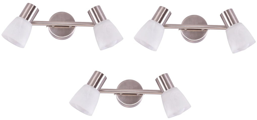 SE 130-C2 (x3) Softy Packet Nickel mat adjustable spotlight with opal glass+ HOMELIGHTING 77-8850