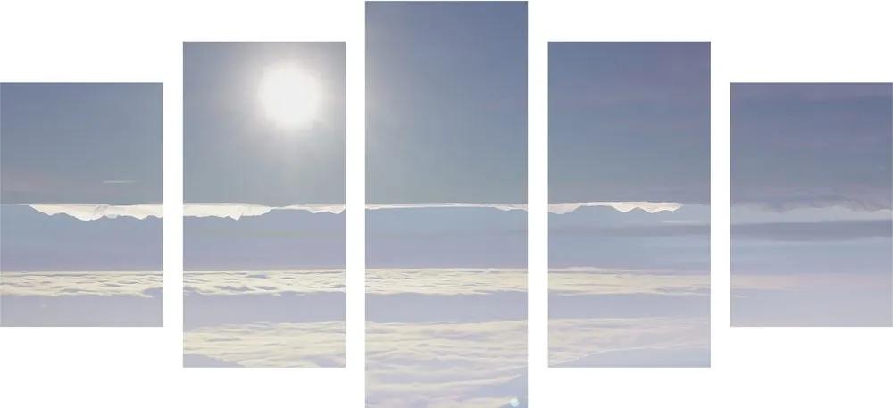 Εικόνα 5 μερών βουνά πλημμυρισμένα από ήλιο - 100x50