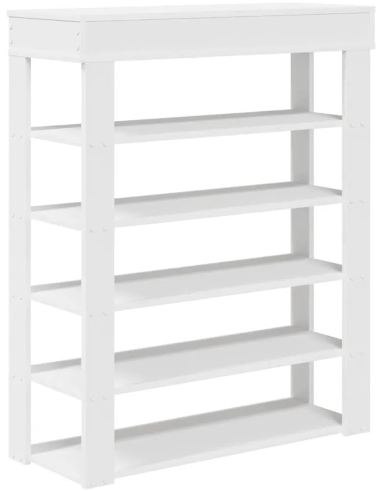 Ράφι παπουτσιών Λευκό 80x30x98 cm Κατασκευασμένο ξύλο - Λευκό