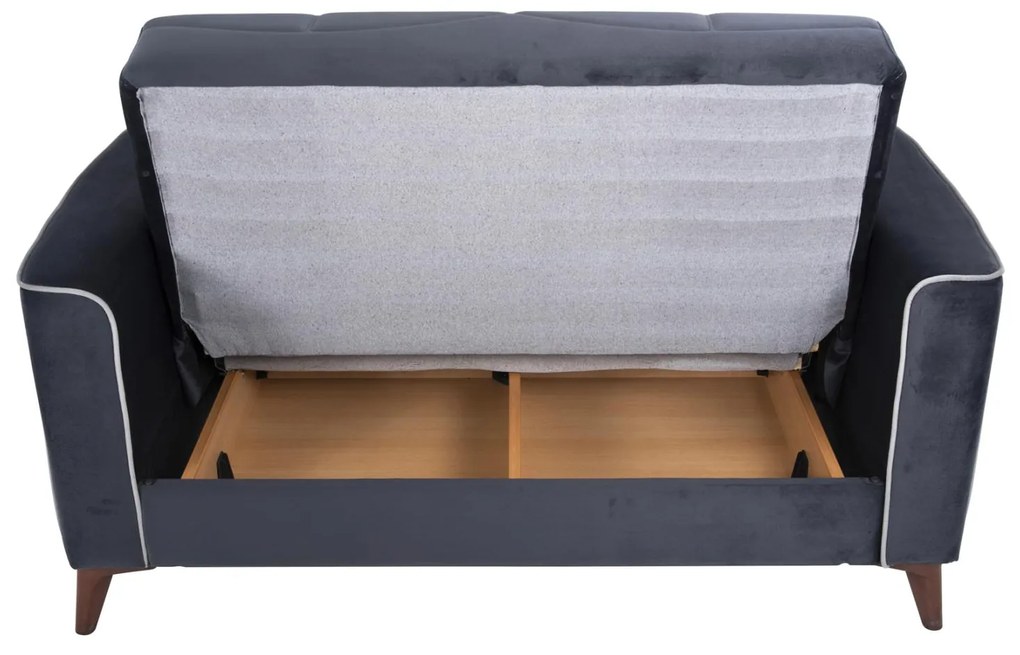 Καναπές - Κρεβάτι Portman 2θέσιος Γκρί - Μπλέ 158x86x90Υ εκ. 158x86x90 εκ.
