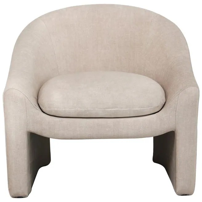 Πολυθρόνα Berza κρεμ ύφασμα 76x76x71εκ 76x76x71 εκ.