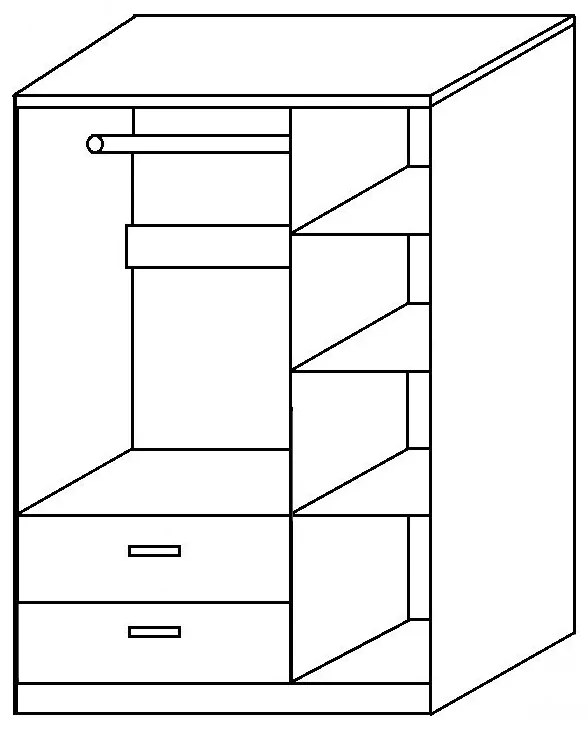 Ντουλάπα TUBEROSA Φυσικό Χρώμα 120x50x180cm - 14370014