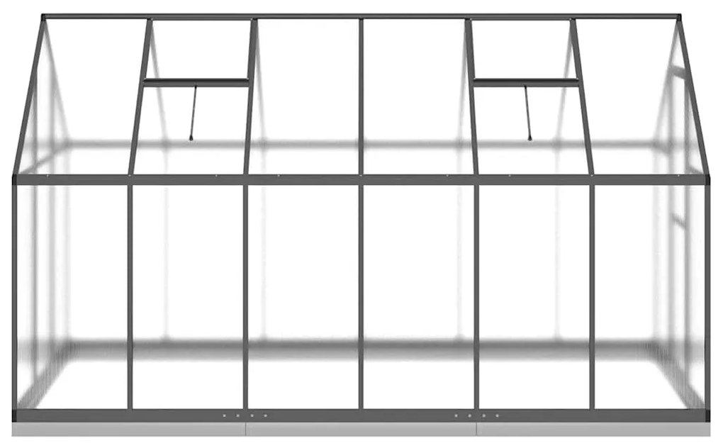 vidaXL Θερμοκήπιο με Πλαίσιο Βάσης Ανθρακί 334x169x202 εκ. Αλουμίνιο
