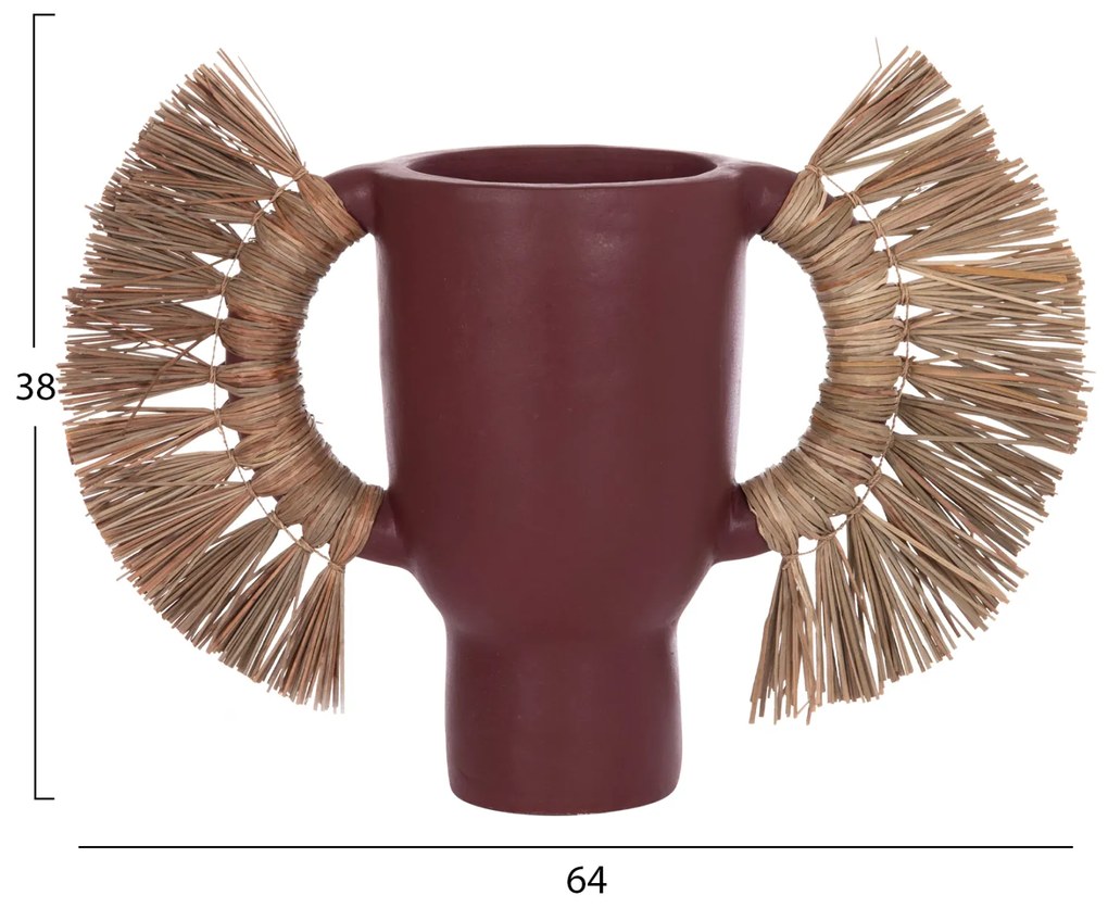 ΕΠΙΤΡΑΠΕΖΙΟ ΔΙΑΚΟΣΜΗΤΙΚΟ ΒΑΖΟ ALICA HM4668.06L ΒΥΣΣΙΝΙ ΤΕΡΑΚΟΤΑ &amp; GRASS--64x22x38Υεκ