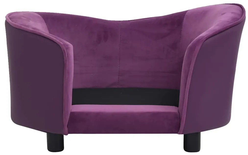 vidaXL Καναπές-Κρεβάτι Σκύλου Μπορντό 69x49x40 εκ. Βελουτέ/Συνθ. Δέρμα