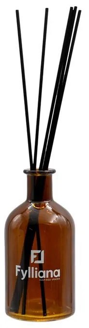 Αρωματικό Χώρου Γυάλινο Μπουκαλάκι με Sticks FL013 Fylliana "Σανδαλόξυλο & Γιασεμί" Καφέ χρώμα με Συσκευασία Δώρου 200ml
