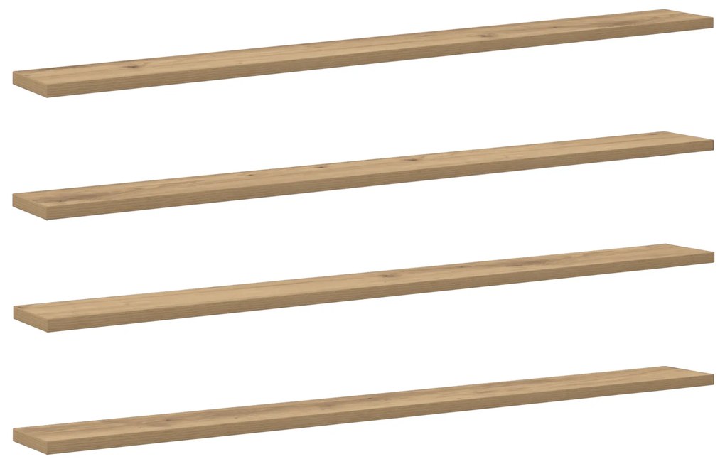 vidaXL Δίσκος Βιβλιοθήκης 4 pcs Καφέ 100 x 40 x 1.5 εκ.