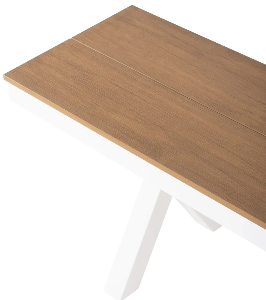 ΠΑΓΚΑΚΙ ΑΛΟΥΜΙΝΙΟΥ TAWNEE HM6040.02 ΛΕΥΚΟ-POLYWOOD ΚΑΘΙΣΜΑ ΦΥΣΙΚΟ 220x36x44,5Υεκ. (1 Τεμμάχια)