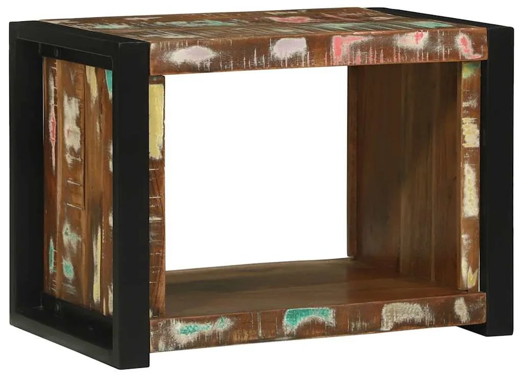 vidaXL Τοίχος Κύβος Καφέ 55 x 35 x 40 εκ Στερεό Ανακτηθέν Ξύλο