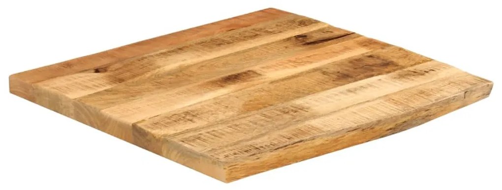 vidaXL Επιφάνεια Τραπεζιού 80x80x2,5 εκ. Live Edge Μασίφ Ξύλο Μάνγκο