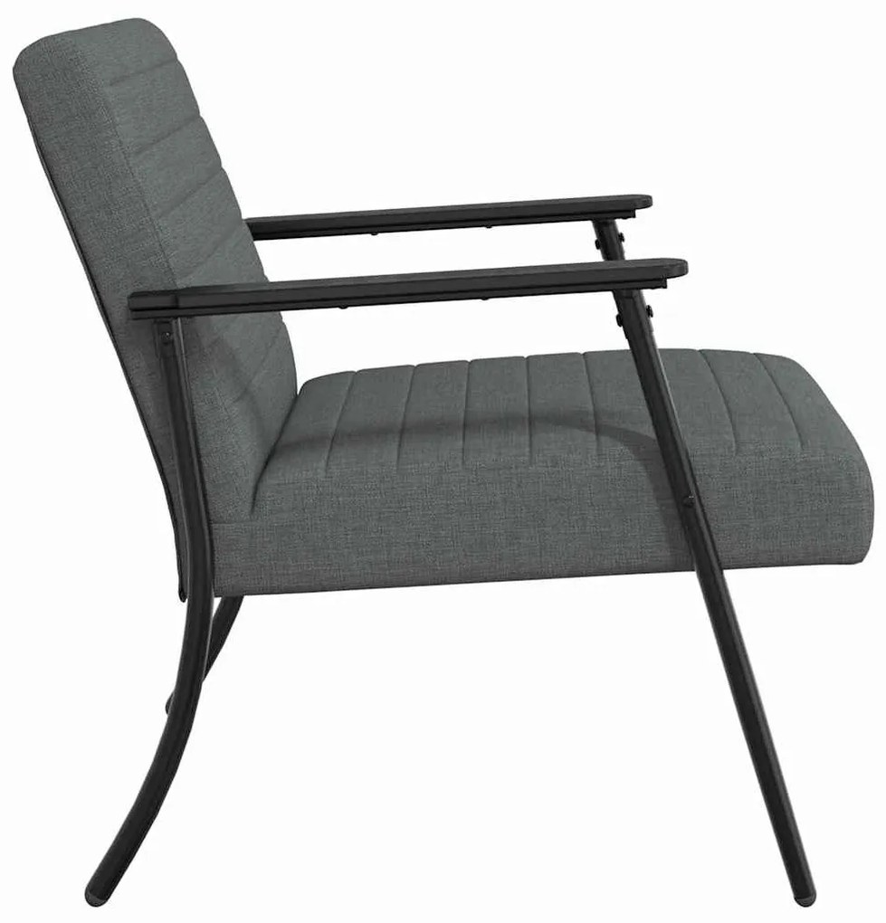vidaXL Πολυθρόνα Σκούρο Γκρι 59 x 75 x 78 εκ ύφασμα