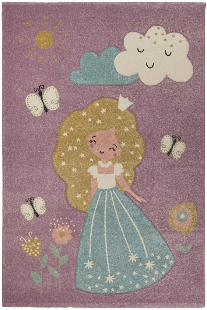 Χαλί Yolo 70407 250 Lila-Multi Βιοκαρπέτ 160X230cm