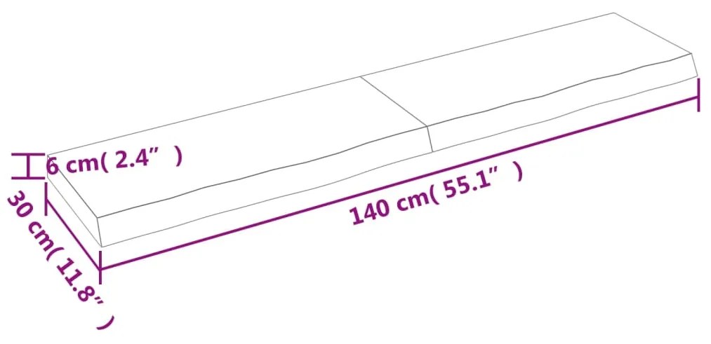 ΠΑΓΚΟΣ ΜΠΑΝΙΟΥ ΑΝ. ΚΑΦΕ 140 X 30 X 6 ΕΚ. ΕΠΕΞΕΡΓ. ΜΑΣΙΦ ΞΥΛΟ 3156146