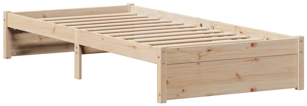 vidaXL Σκελετός Κρεβατιού Χωρίς Στρώμα 75x190 εκ Μασίφ Ξύλο Πεύκου