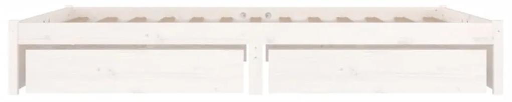 vidaXL Πλαίσιο Κρεβατιού με Συρτάρια Λευκό 160 x 200 εκ.