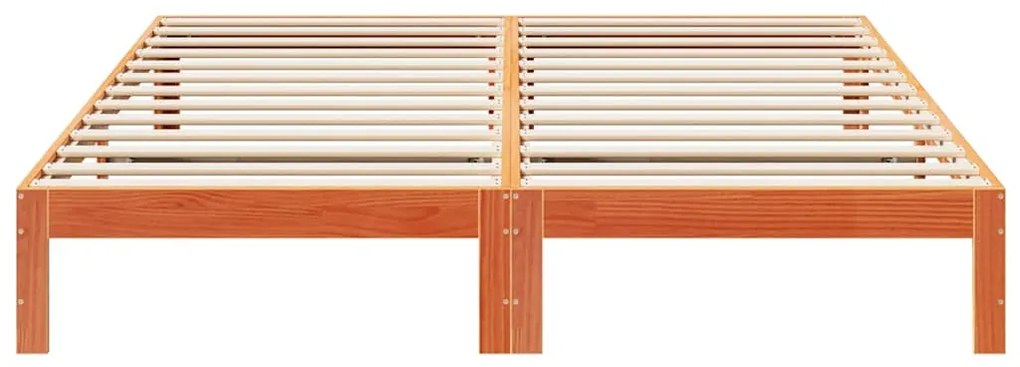 vidaXL Σκελετός Κρεβ. Χωρίς Στρώμα Καφέ Κεριού 160x200 εκ Μασίφ Πεύκο