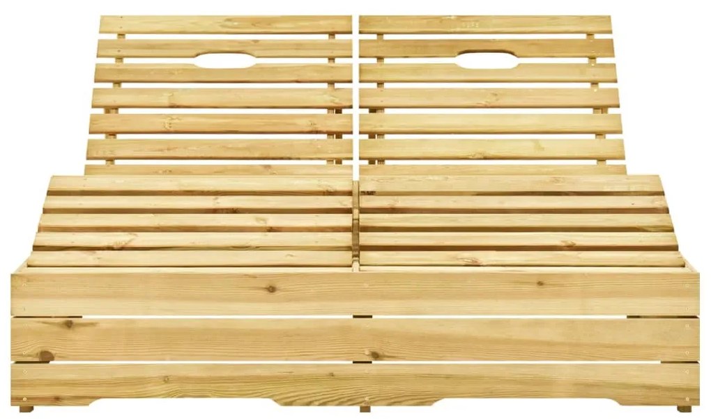 vidaXL Ξαπλώστρα Διπλή από Εμποτισμένο Ξύλο Πεύκου με Μαξιλάρια