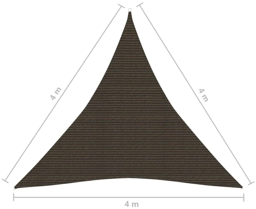 Πανί Σκίασης Καφέ 4 x 4 x 4 μ. από HDPE 160 γρ./μ² - Καφέ