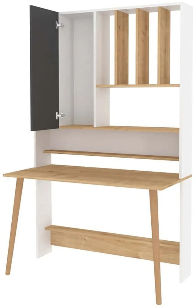 Γραφείο Wood 322RTC1319 120x60x196,6cm White-Oak