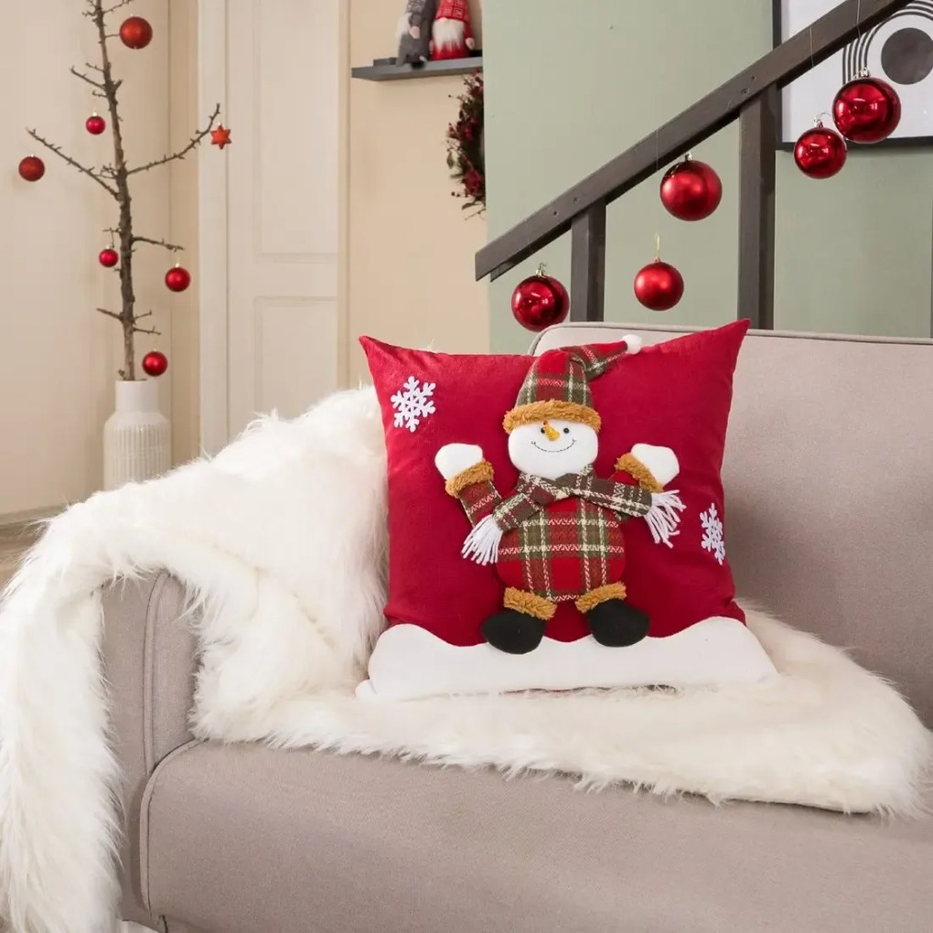 Χριστουγεννιάτικη Μαξιλαροθήκη 45x45 Sven 12 της Teoran Διάσταση: Μαξιλαροθήκη Sven 12 - 45x45cm