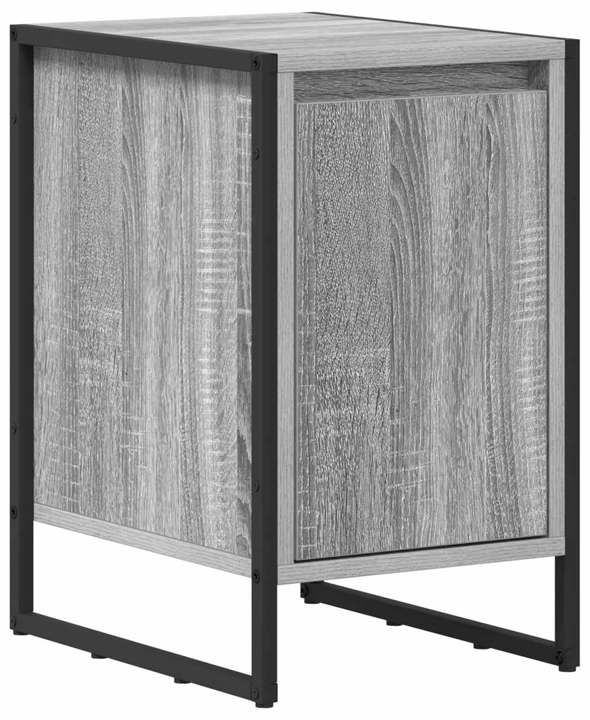 vidaXL Κομοδίνο Γκρίζο Σονομα 39,5 x 30 x 50 εκ Επεξεργασμένο ξύλο