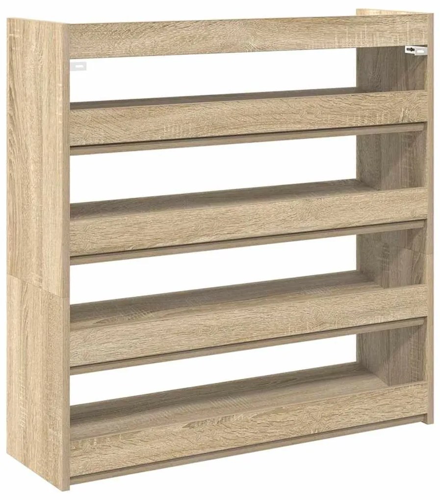 Ράφι παπουτσιών Sonoma Oak 80x25x81 cm Κατασκευασμένο ξύλο - Καφέ