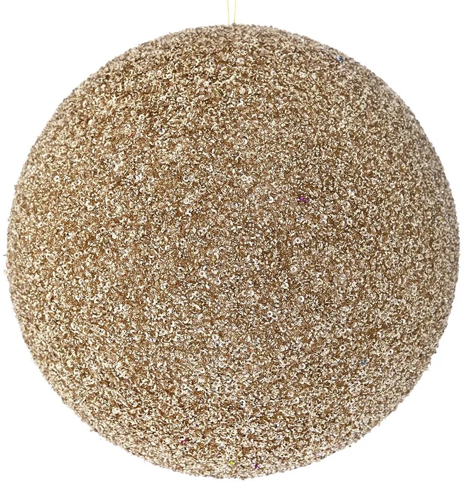 Χριστουγεννιάτικη Μπάλα Polyfoam Glitter Σαμπανί 25εκ. iliadis 83556