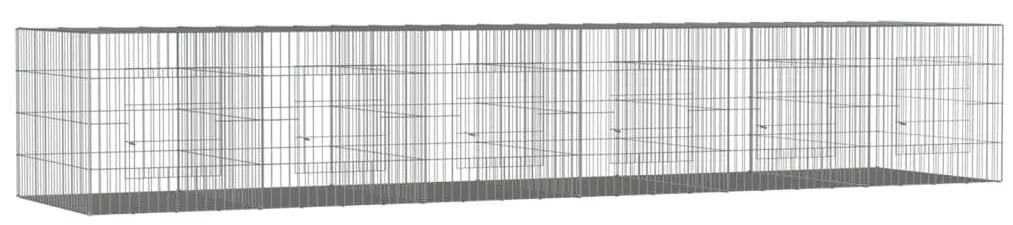 vidaXL Κλουβί Κουνελιών 6 Πάνελ 327x79x54 εκ. από Γαλβανισμένο Σίδερο