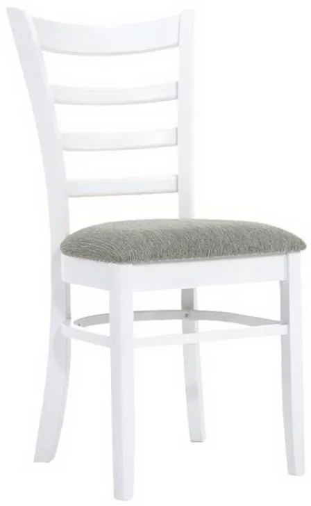 Καρέκλα Naturale Ε7052,4 42x50x91cm White-Grey Σετ 2τμχ Wood, Fabric