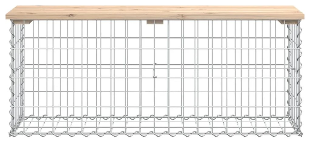 Παγκάκι Κήπου Συρματοκιβώτιο 103x31,5x42 εκ. Μασίφ Ξύλο Πεύκου - Καφέ