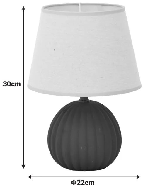 Επιτραπέζιο φωτιστικό Melanie Inart Ε14 κεραμικό σε μπεζ απόχρωση Φ22x30εκ 22x22x30 εκ.