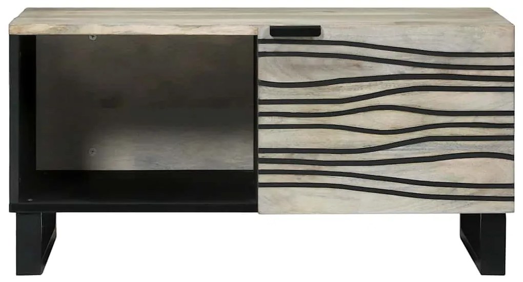 vidaXL Τραπεζάκι σαλονιού Μπεζ και Μαύρο 80 x 50 x 40 cm