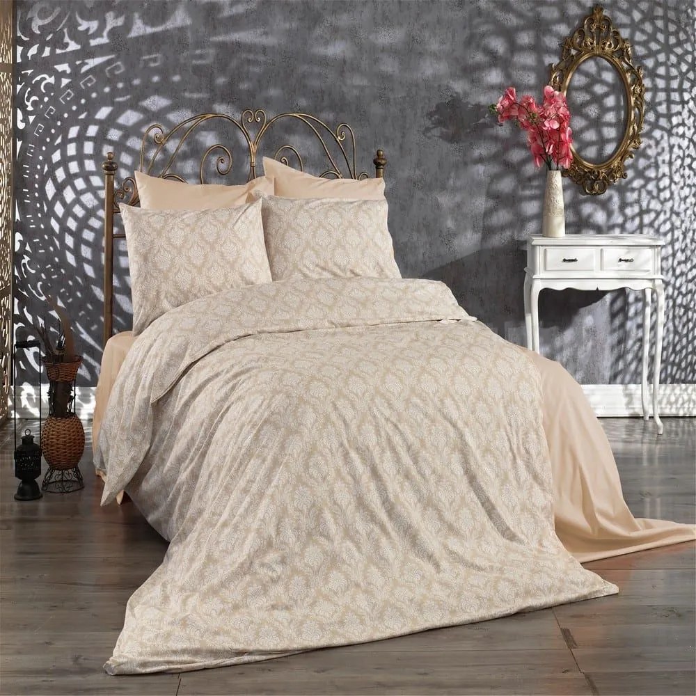 Σεντόνια Οφηλία 275 (Σετ 4τμχ) Beige DimCol Υπέρδιπλο 240x270cm Βαμβάκι-Πολυέστερ