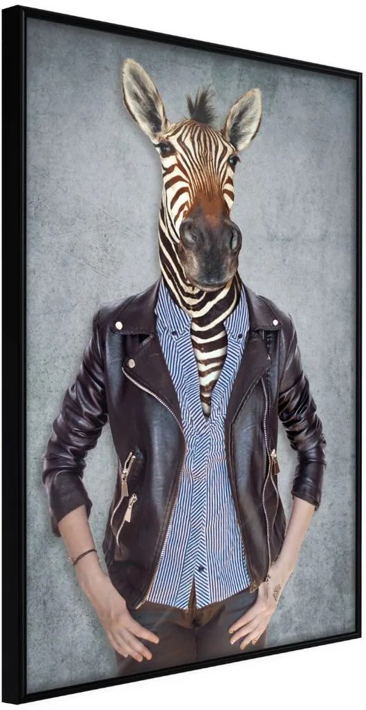 Αφίσα - Animal Alter Ego: Zebra - 20x30 - Μαύρο - Χωρίς πασπαρτού