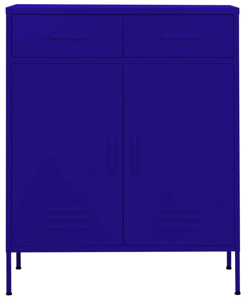 vidaXL Ντουλάπι Αποθήκευσης Ναυτικό Μπλε 80x35x101,5 εκ. από Ατσάλι
