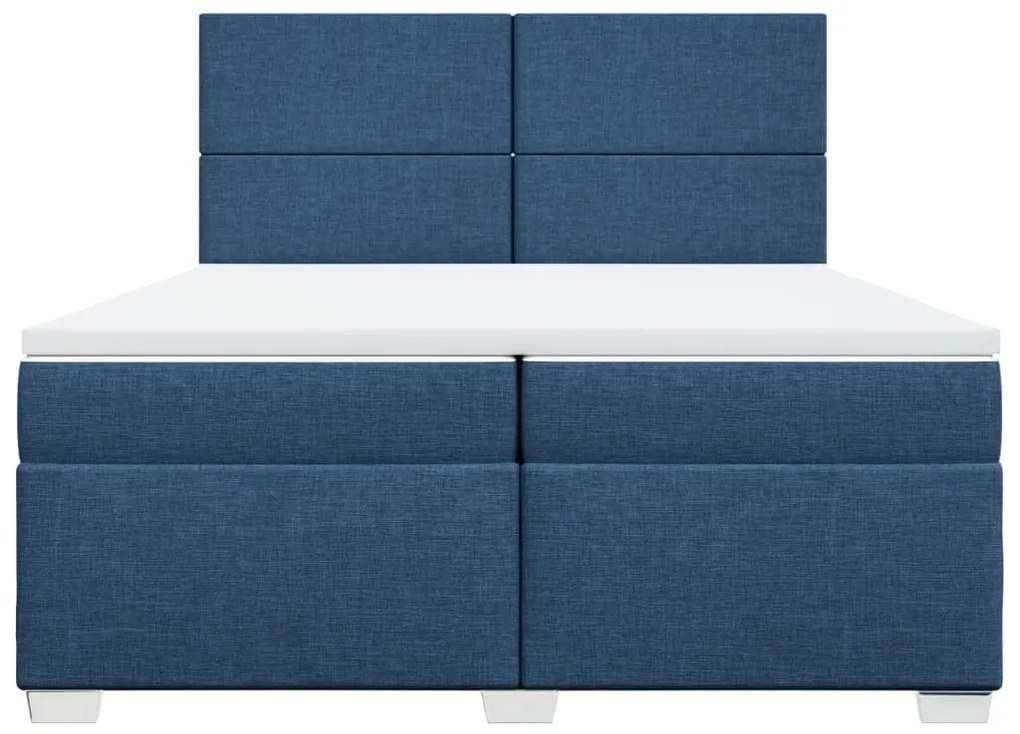 ΚΡΕΒΑΤΙ BOXSPRING ΜΕ ΣΤΡΩΜΑ ΜΠΛΕ 200X200 ΕΚ. ΥΦΑΣΜΑΤΙΝΟ 3290594