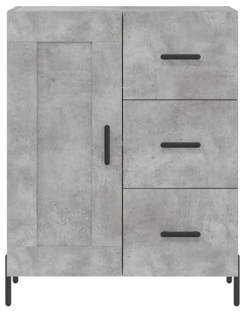 vidaXL Ντουλάπι Γκρι Σκυροδέματος 69,5x34x90 εκ. Επεξεργασμένο Ξύλο