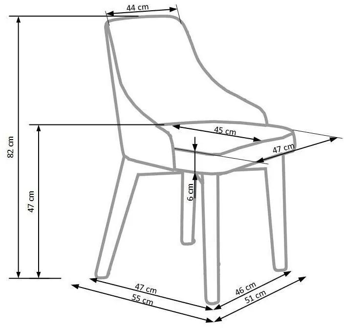 Καρέκλα Houston 577, Beige, Sonoma οξιά, 82x51x55cm, 9 kg, Ταπισερί, Ξύλινα, Ξύλο: Οξιά | Epipla1.gr