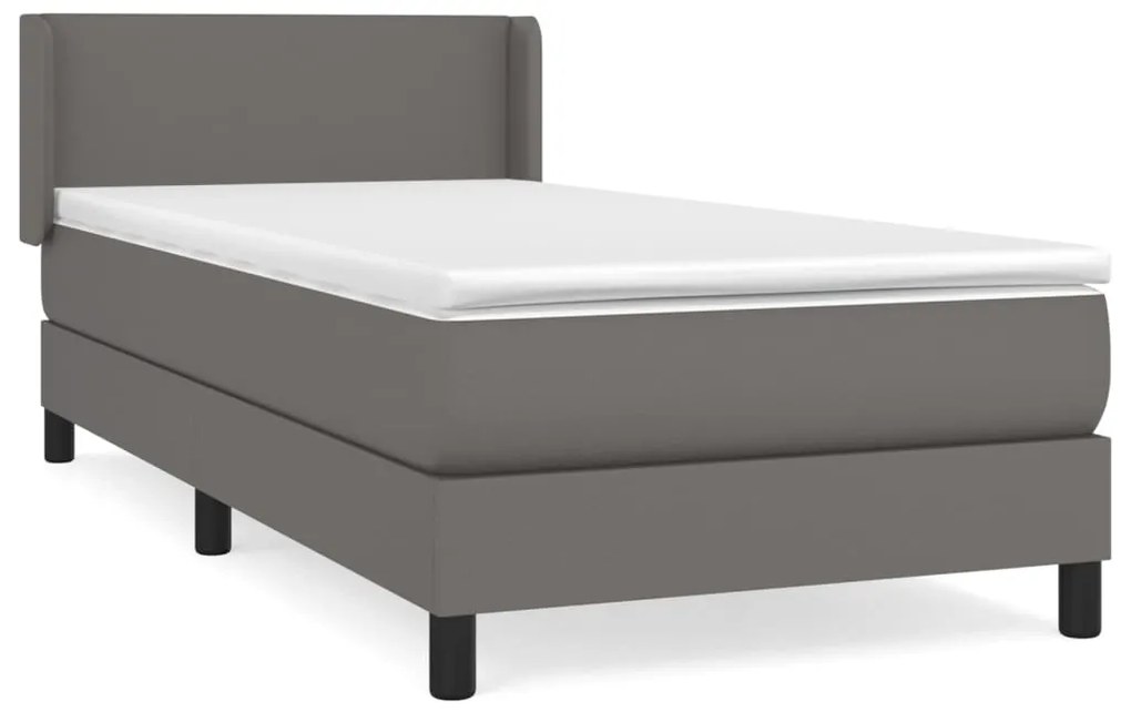 ΚΡΕΒΑΤΙ BOXSPRING ΜΕ ΣΤΡΩΜΑ ΓΚΡΙ 90X190 ΕΚ. ΑΠΟ ΣΥΝΘΕΤΙΚΟ ΔΕΡΜΑ 3130635