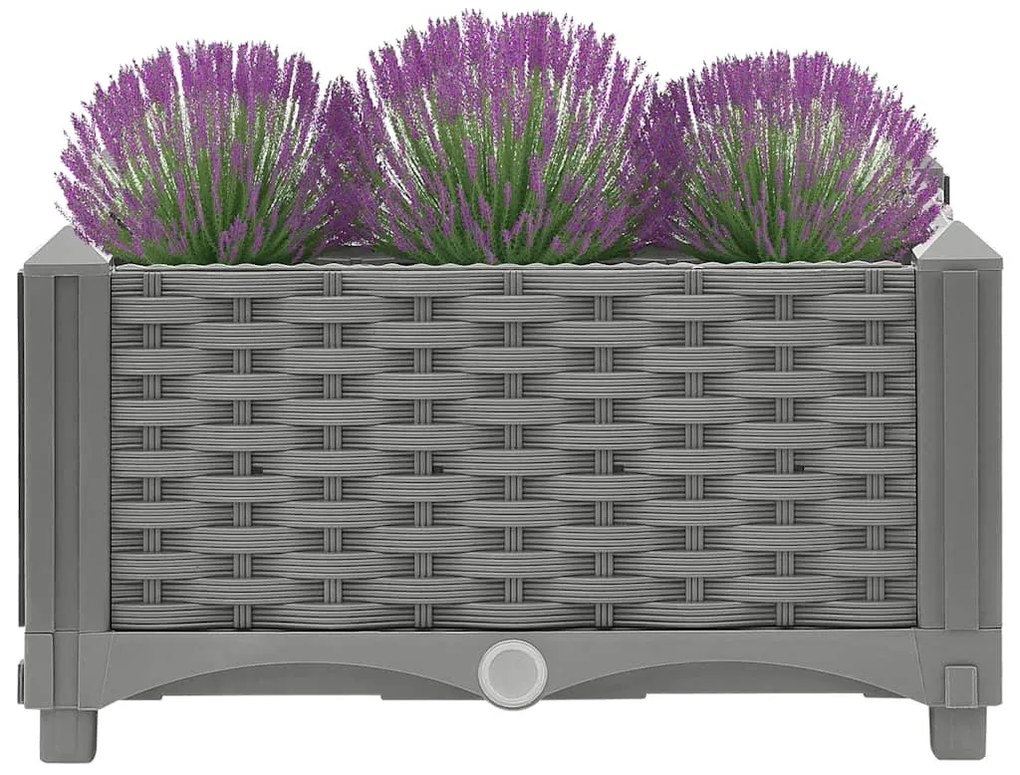 vidaXL Ζαρντινιέρα 40 x 40 x 23 εκ. από Πολυπροπυλένιο