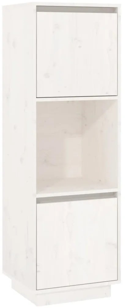 vidaXL Ντουλάπι Ψηλό Λευκό 38 x 35 x 117 εκ. από Μασίφ Ξύλο Πεύκου