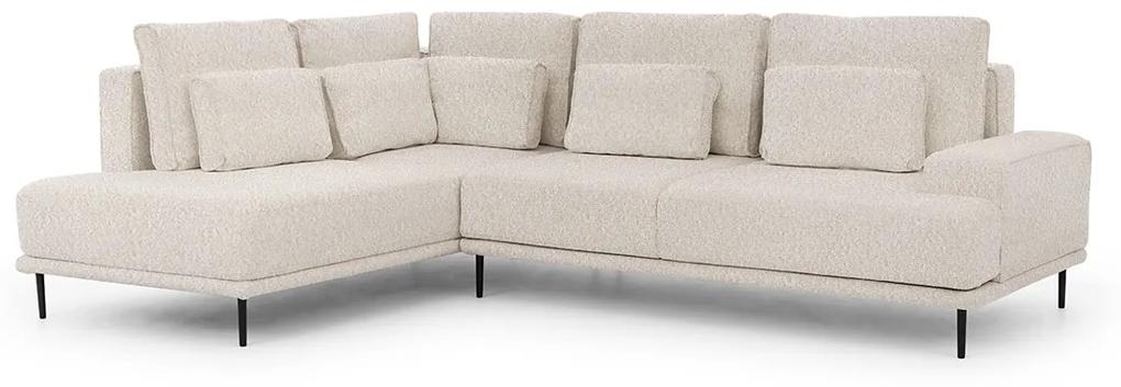 Γωνιακός καναπές Κρεβάτι NICOLE, δρύς λευκό 277x93x200cm-Αριστερή γωνία-BOG1328