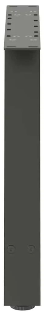 vidaXL Πόδια Τραπεζιού Σαλονιού Σχήματος Α 2 τεμ. Ανθρακί 70x(42-43) εκ. Ατσάλι