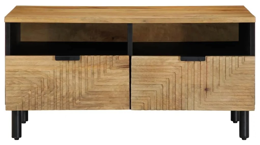 vidaXL Τραπεζάκι σαλονιού καφέ 80x54x40 cm μασίφ ξύλο Mango