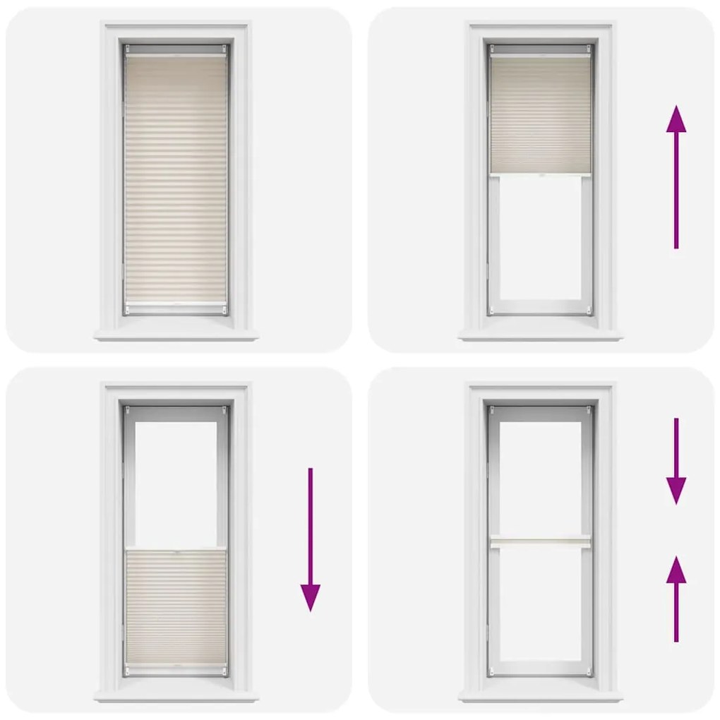 vidaXL Πλισέ ρόλερ σκίασης 40x125cm Κρεμ