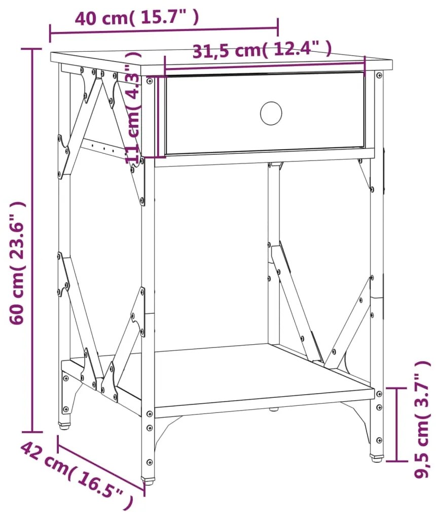 ΚΟΜΟΔΙΝΟ ΓΚΡΙ SONOMA 40 X 42 X 60 ΕΚ. ΑΠΟ ΕΠΕΞΕΡΓΑΣΜΕΝΟ ΞΥΛΟ 826341