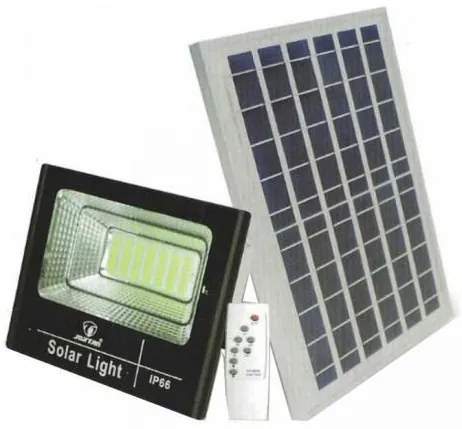 FLOOD LAMP Στεγανός Ηλιακός Προβολέας IP66 Ισχύος 150W με Τηλεχειριστήριο σε Μαύρο χρώμα YH-16515