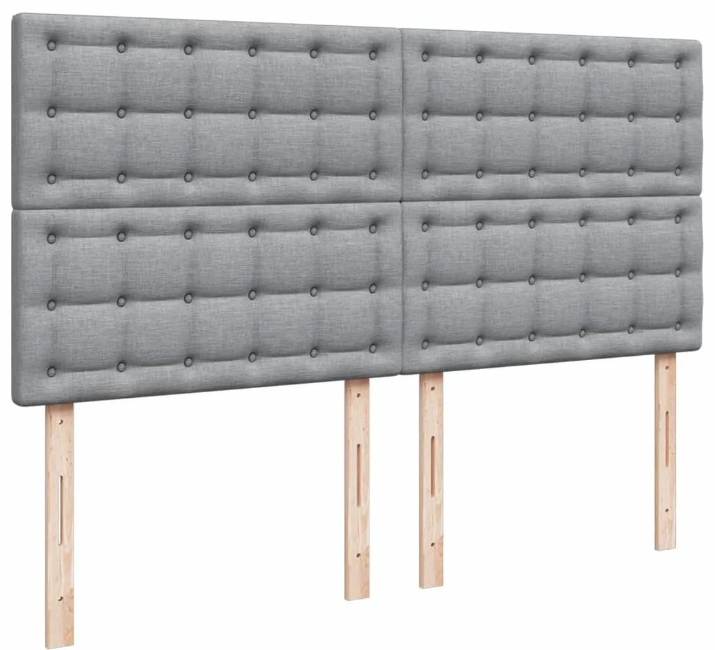 ΚΡΕΒΑΤΙ BOXSPRING ΜΕ ΣΤΡΩΜΑ ΑΝΟΙΧΤΟ ΓΚΡΙ 200X200 ΕΚ. ΥΦΑΣΜΑΤΙΝΟ 3293701