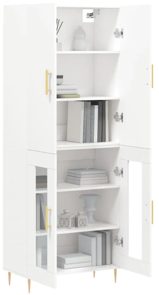 vidaXL Ντουλάπι Λευκό 69,5x34x180 εκ. από Επεξεργασμένο Ξύλο